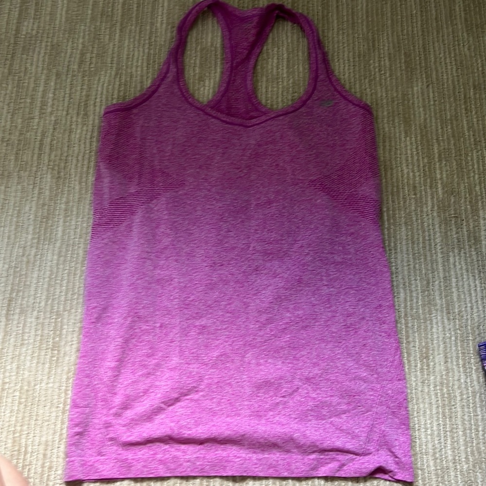 New Balance racer back top, gently used (no visible pilling, tears, or fading).